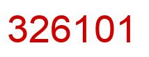 Number 326101 red image