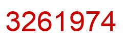 Number 3261974 red image
