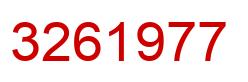 Number 3261977 red image
