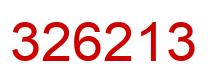 Number 326213 red image