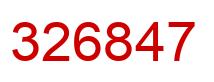 Number 326847 red image