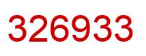 Number 326933 red image