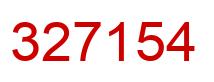 Number 327154 red image