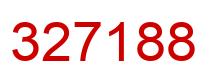 Number 327188 red image