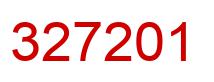 Number 327201 red image