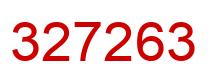 Number 327263 red image