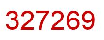 Number 327269 red image