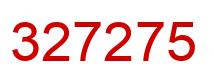 Number 327275 red image