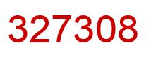Number 327308 red image