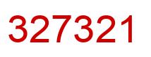 Number 327321 red image