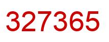 Number 327365 red image