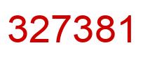 Number 327381 red image