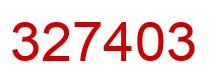 Number 327403 red image