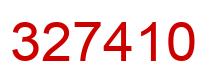 Number 327410 red image