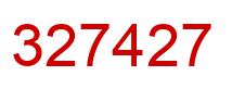 Number 327427 red image