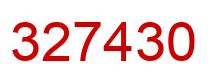 Number 327430 red image