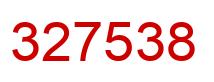 Number 327538 red image