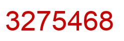 Number 3275468 red image