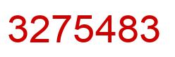 Number 3275483 red image