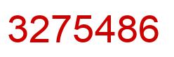 Number 3275486 red image
