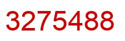 Number 3275488 red image