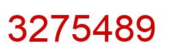 Number 3275489 red image