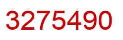 Number 3275490 red image