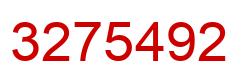 Number 3275492 red image