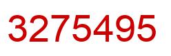 Number 3275495 red image