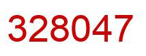 Number 328047 red image