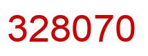 Number 328070 red image