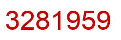 Number 3281959 red image