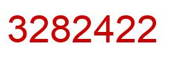 Number 3282422 red image