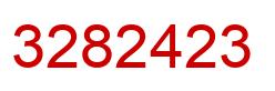 Number 3282423 red image