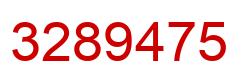 Number 3289475 red image