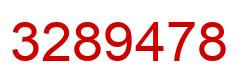 Number 3289478 red image