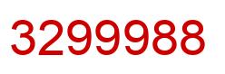 Number 3299988 red image
