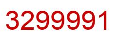 Number 3299991 red image