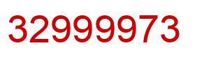 Number 32999973 red image