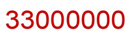 Number 33000000 red image