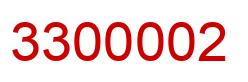 Number 3300002 red image