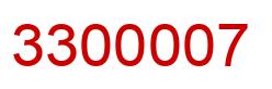 Número 3300007 imagen rojo