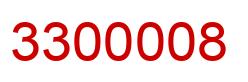 Número 3300008 imagen rojo