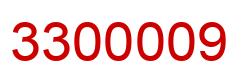 Number 3300009 red image