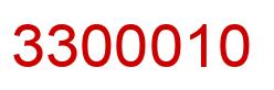 Number 3300010 red image