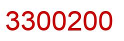 Number 3300200 red image