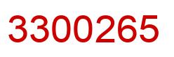Número 3300265 imagen rojo