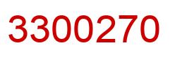 Number 3300270 red image