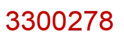 Number 3300278 red image