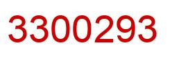 Number 3300293 red image